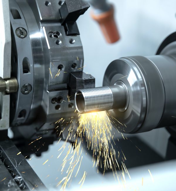 Cutting tool metalworking in manufacturing process by machining.